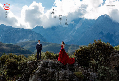 大气唯美的雪山远景婚纱照,见证一生挚爱|丽江旅拍